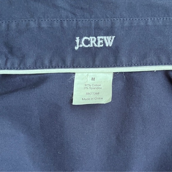 J.Crew Navy Blue Cotton Button Down Shirt Size M - Picture 5 of 6